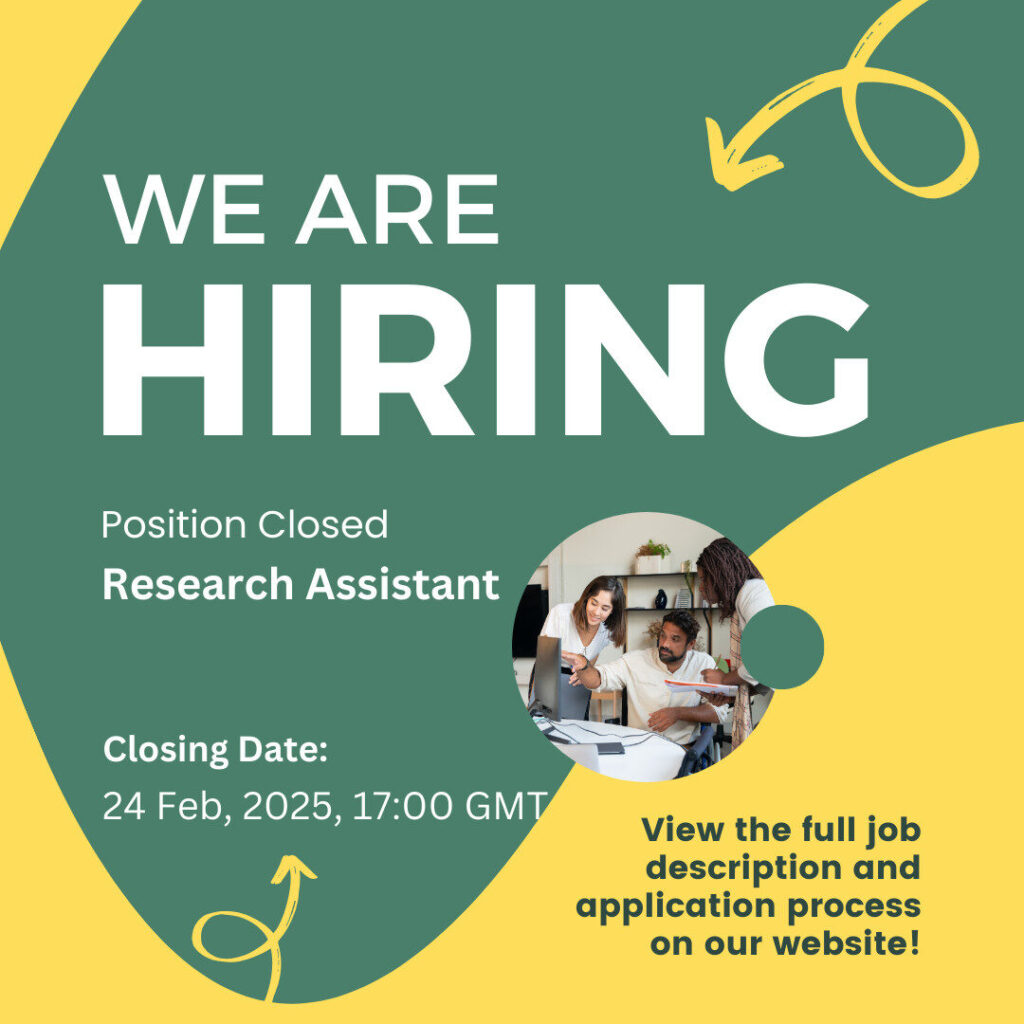 Hiring announcement for Research Assistant position.