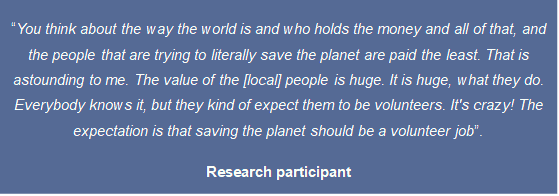 Quote on environmental volunteers' undervalued contributions.